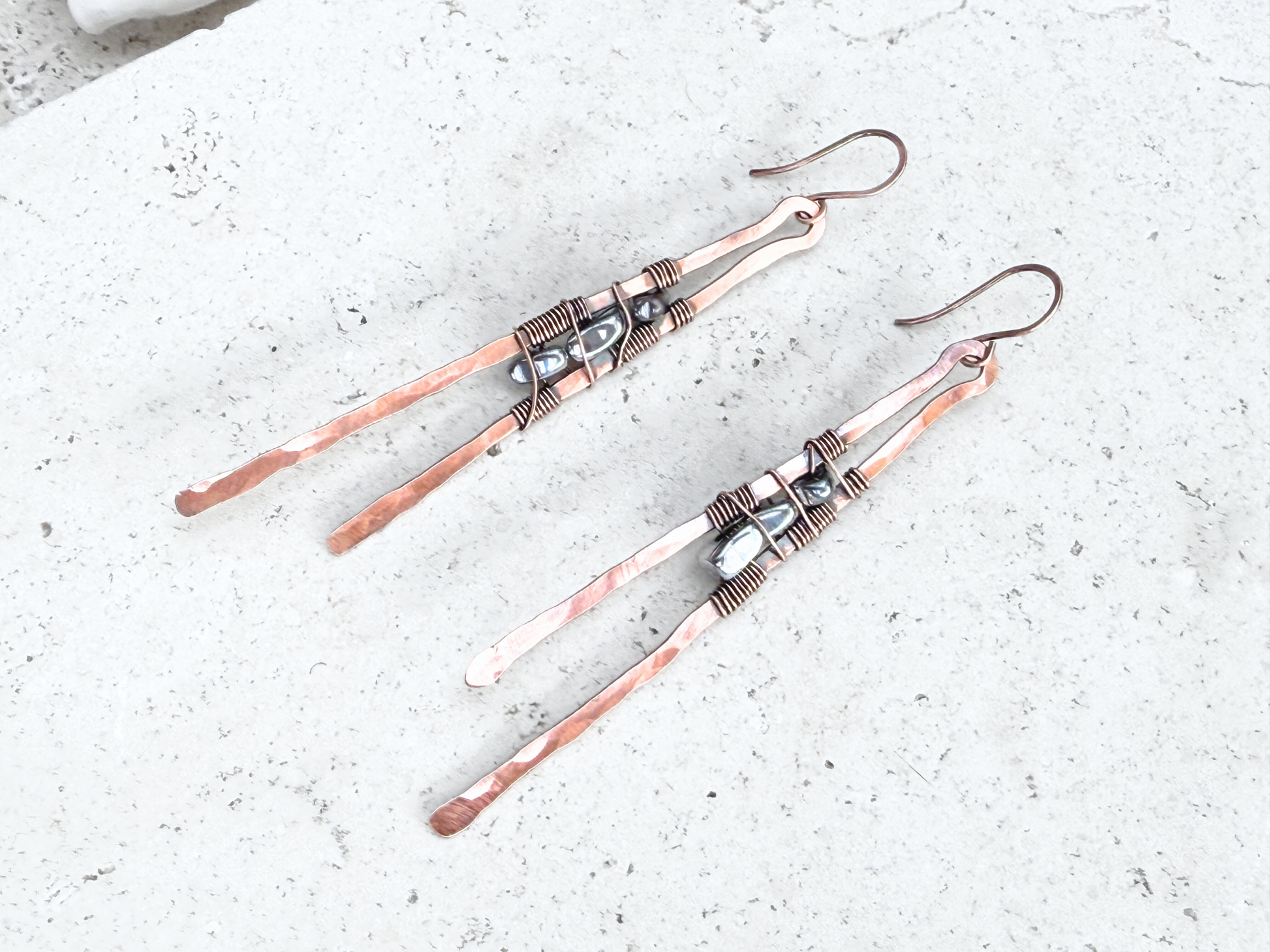 Hematite Prong Earrings