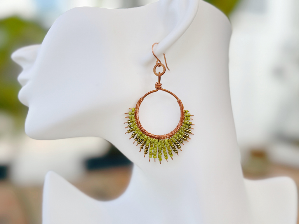 Chayote Beaded Earrings