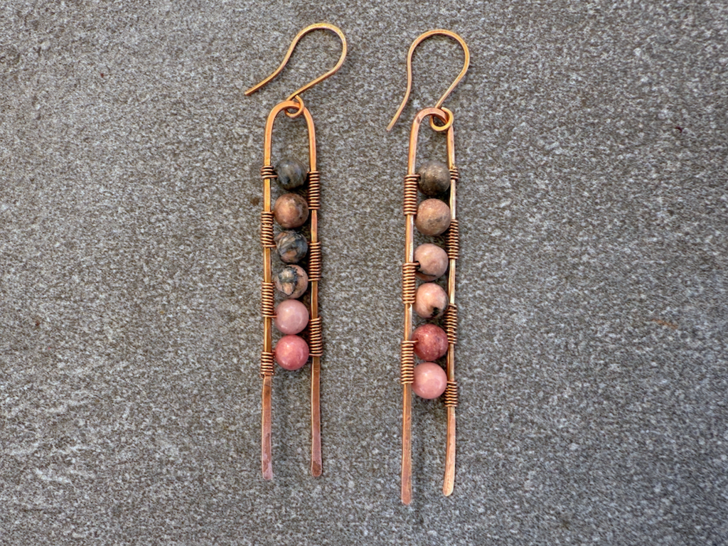 Pink Ombre Prong Dangles