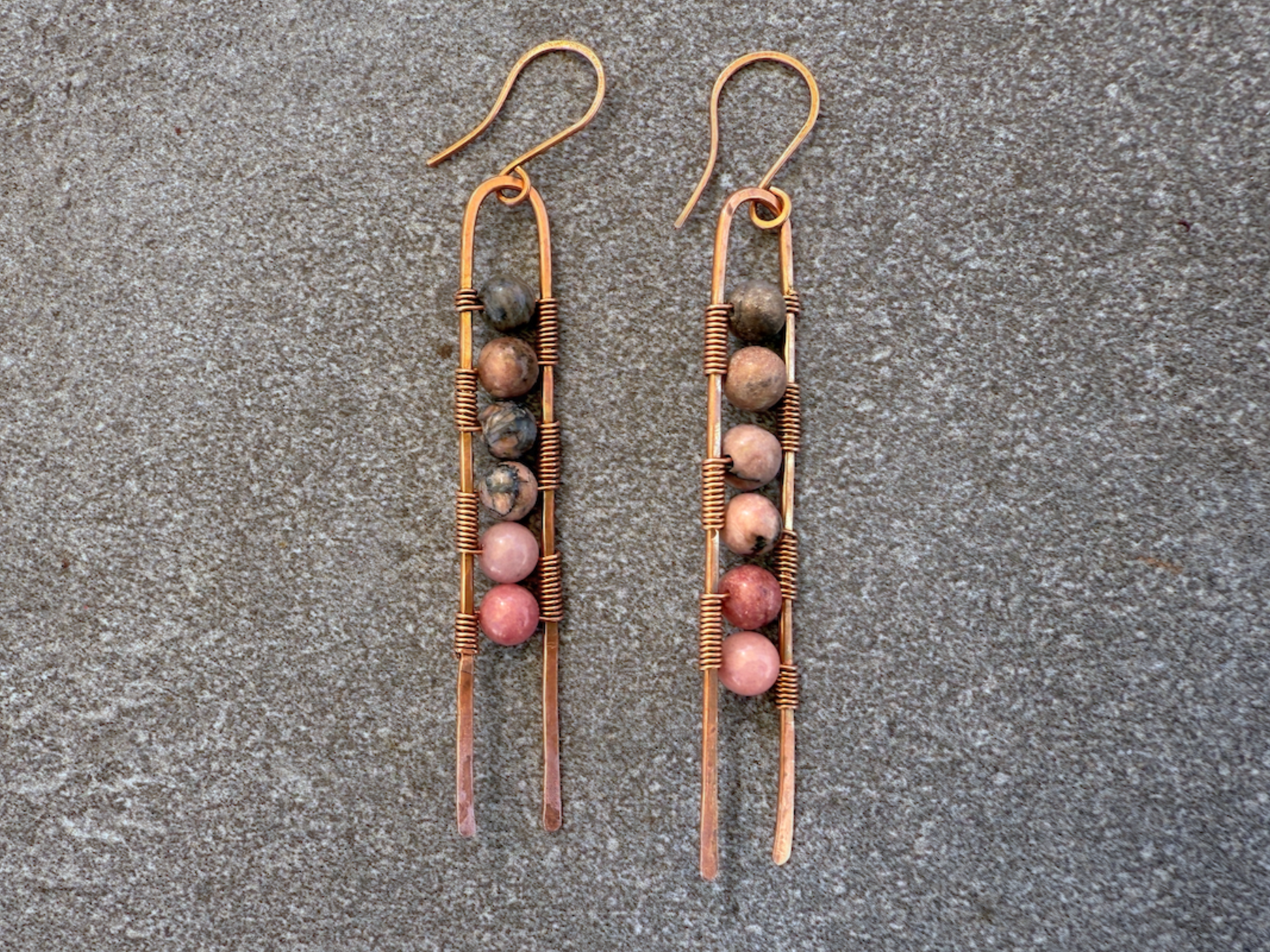 Pink Ombre Prong Dangles