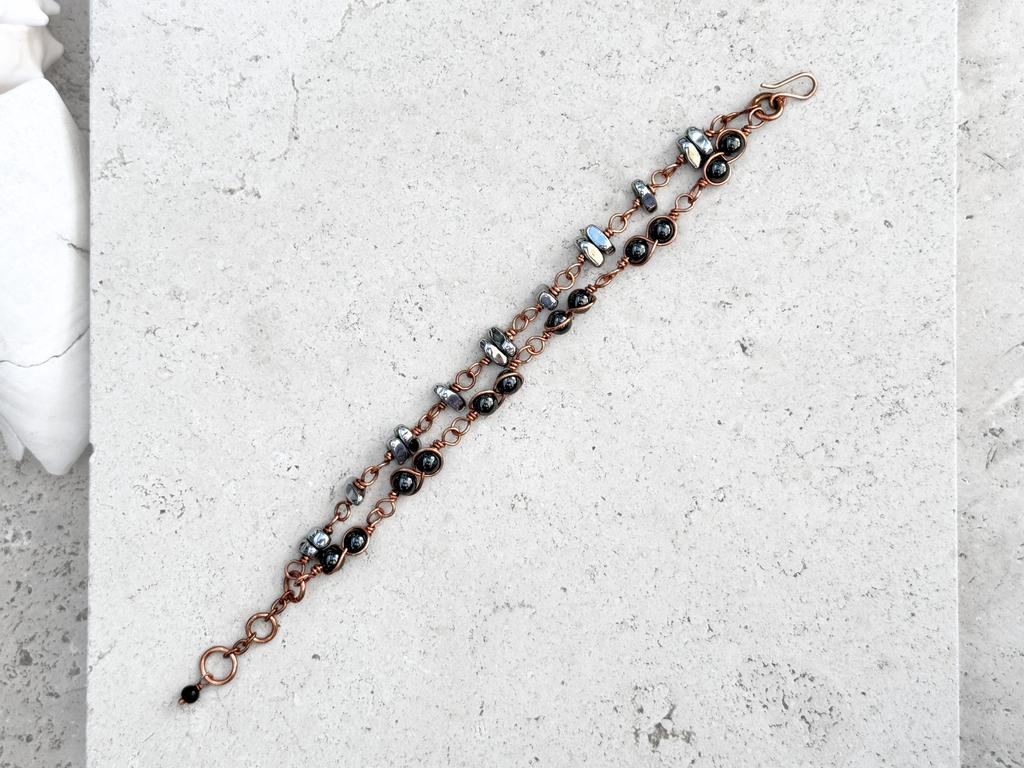 Hematite Duo Bracelet