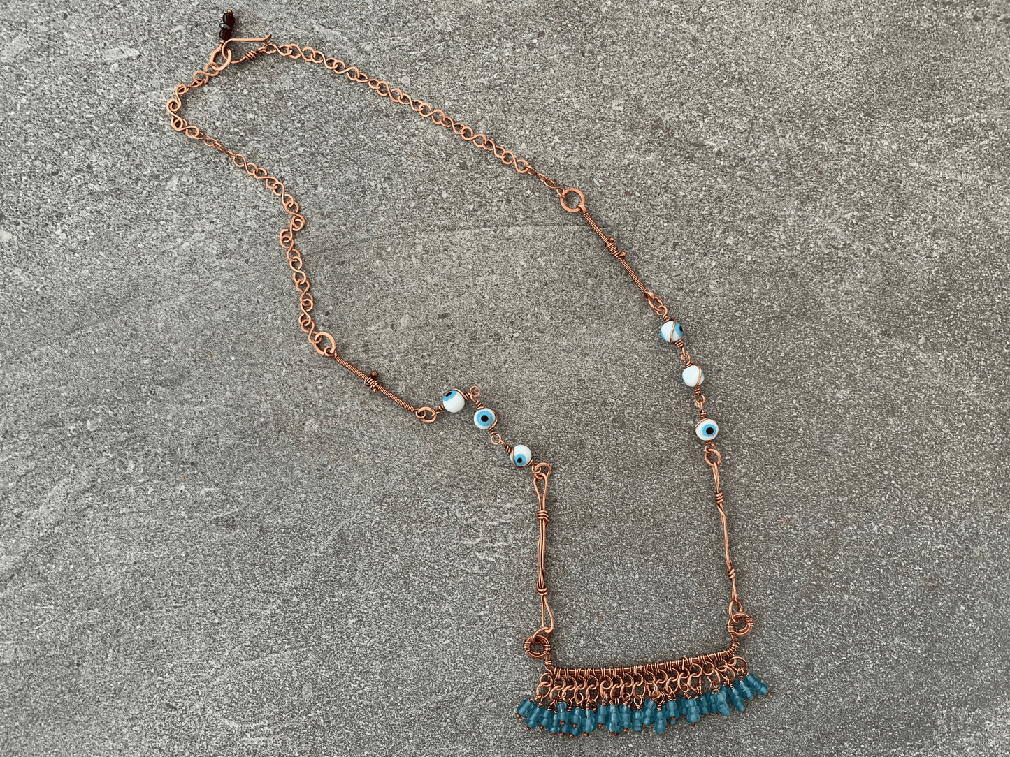 Evil Eye Fringe Necklace