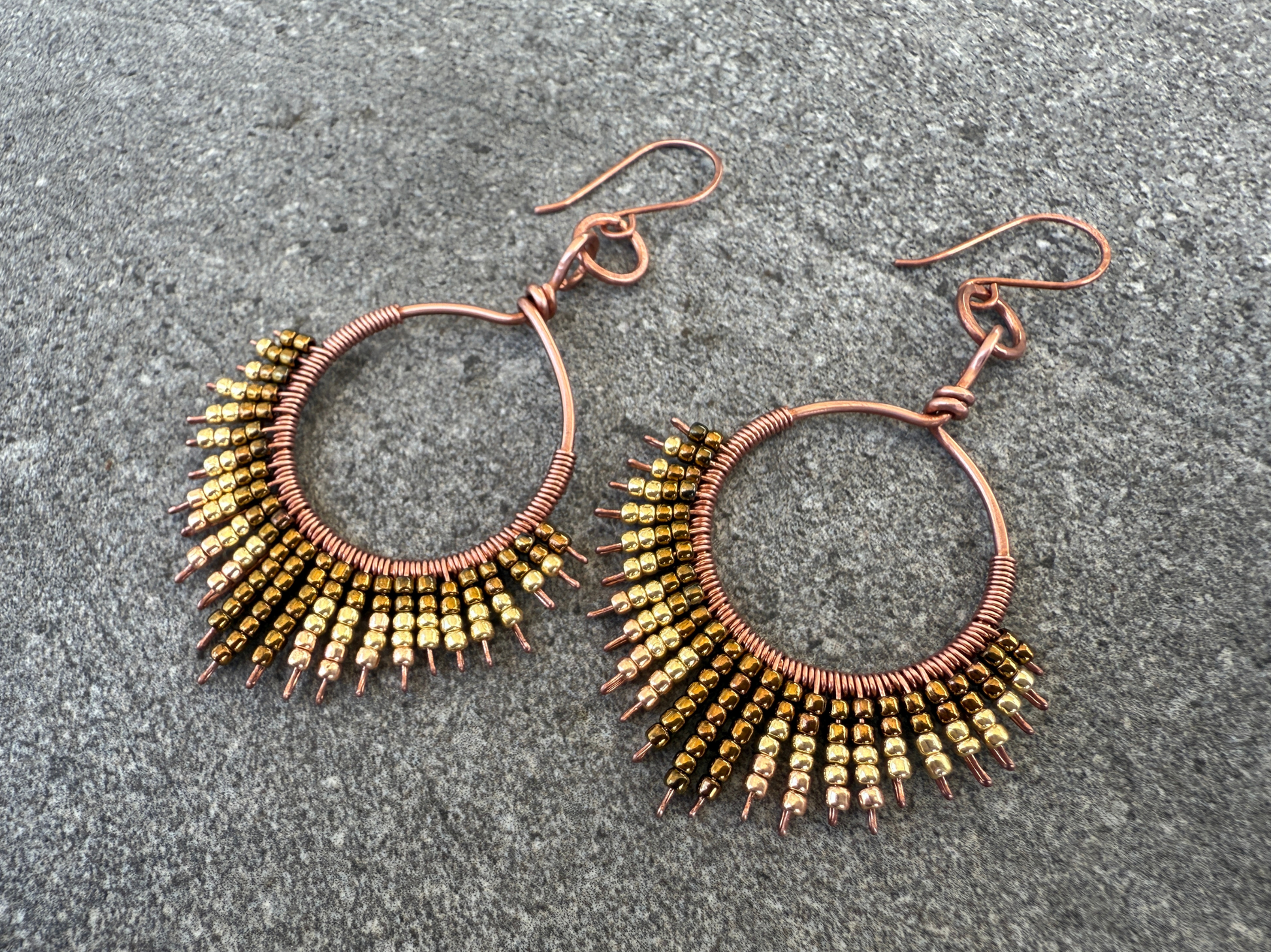 Gold Dust Beaded Earrings