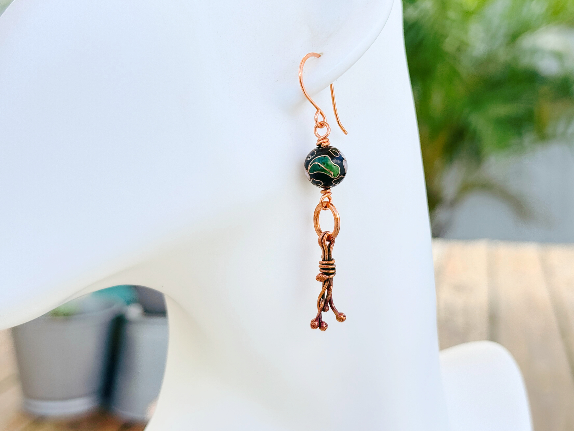 Cloisonne Enamel Copper Dangles