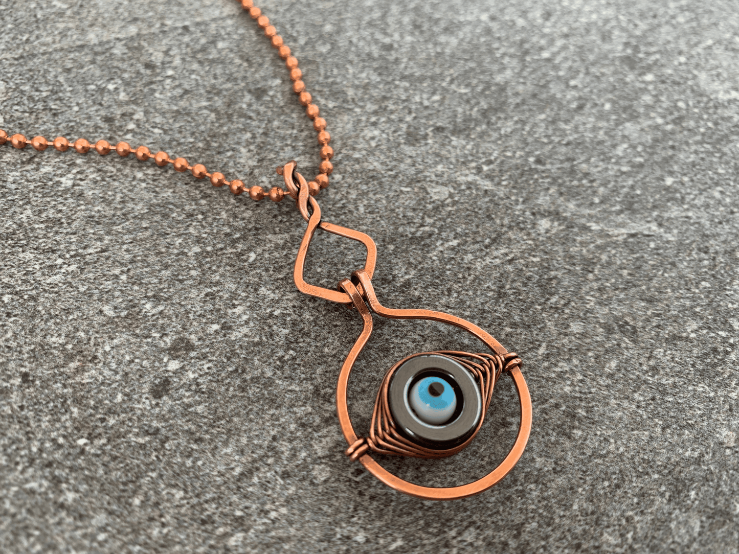 Evil Eye Spinner Pendant Necklace