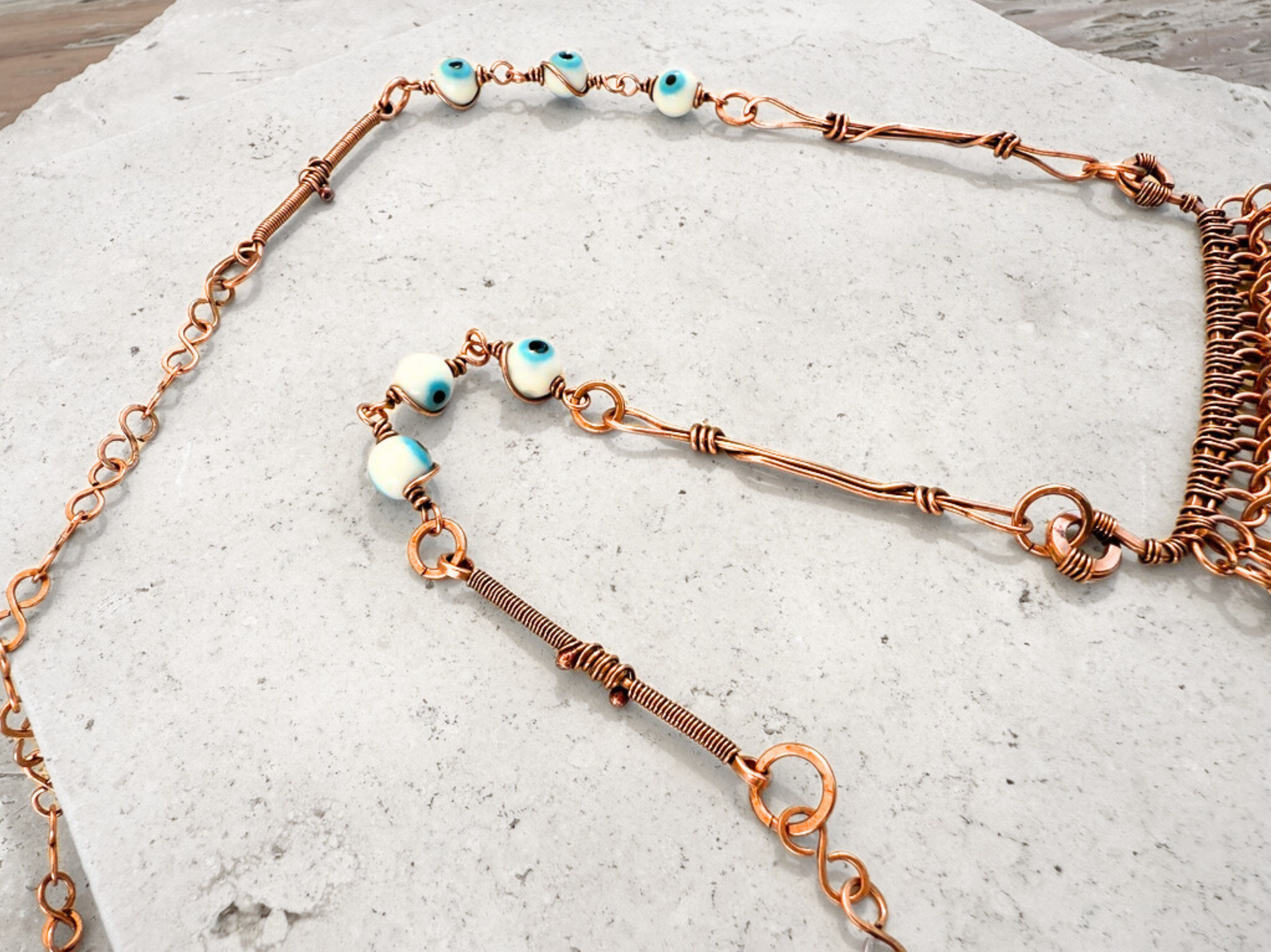 Evil Eye Fringe Necklace