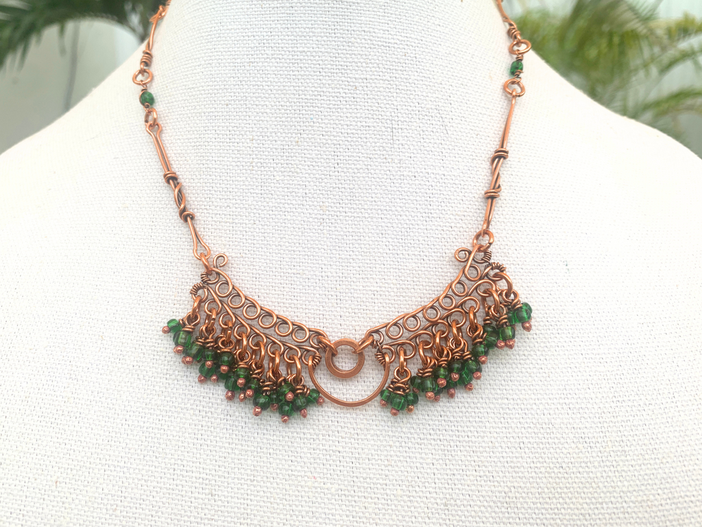 Mangrove Crescent Fringe Necklace