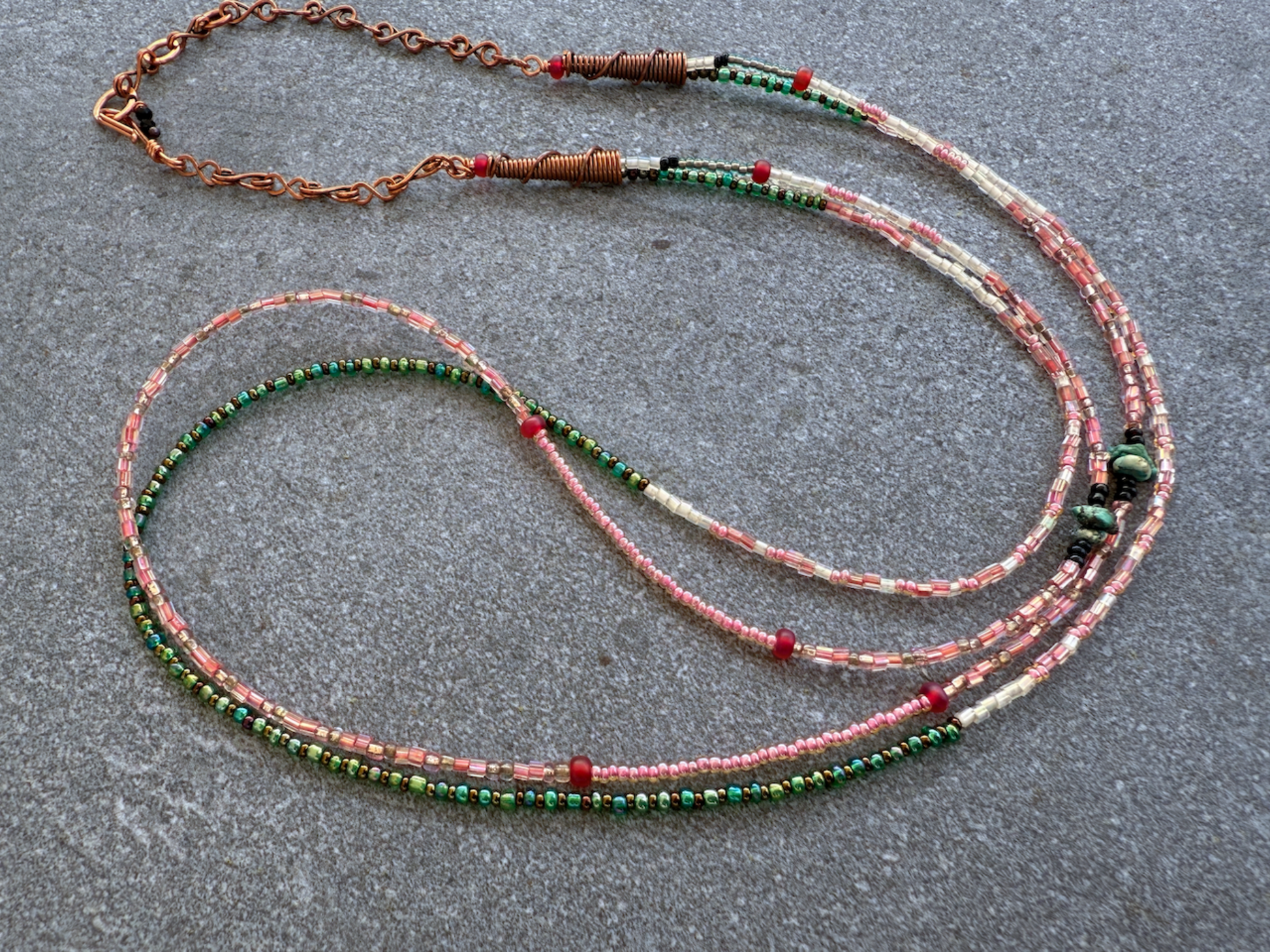 Flamingo Multi Strand Necklace