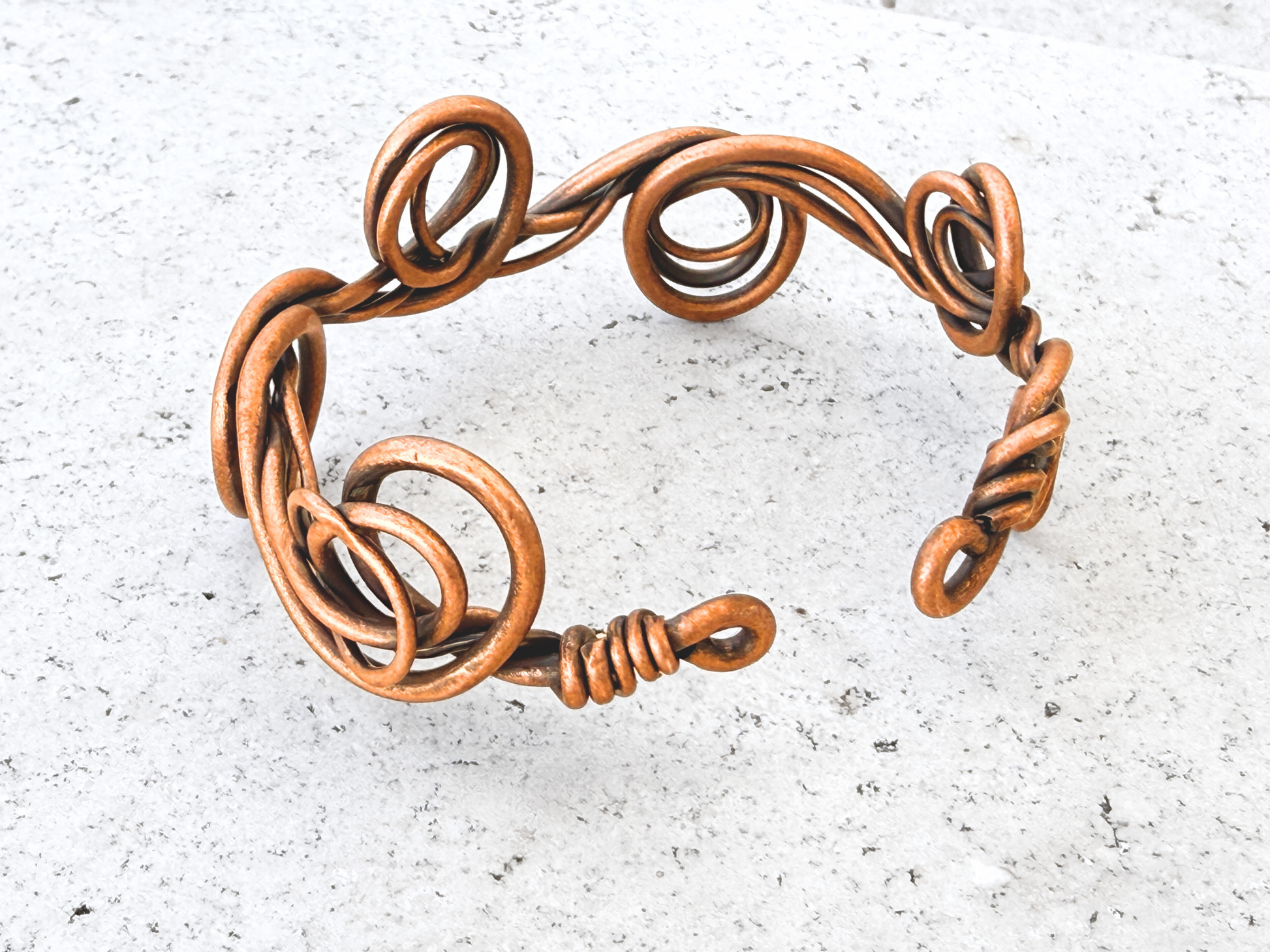 Wave Scroll Cuff Bracelet