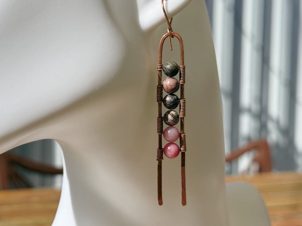 Pink Ombre Prong Dangles