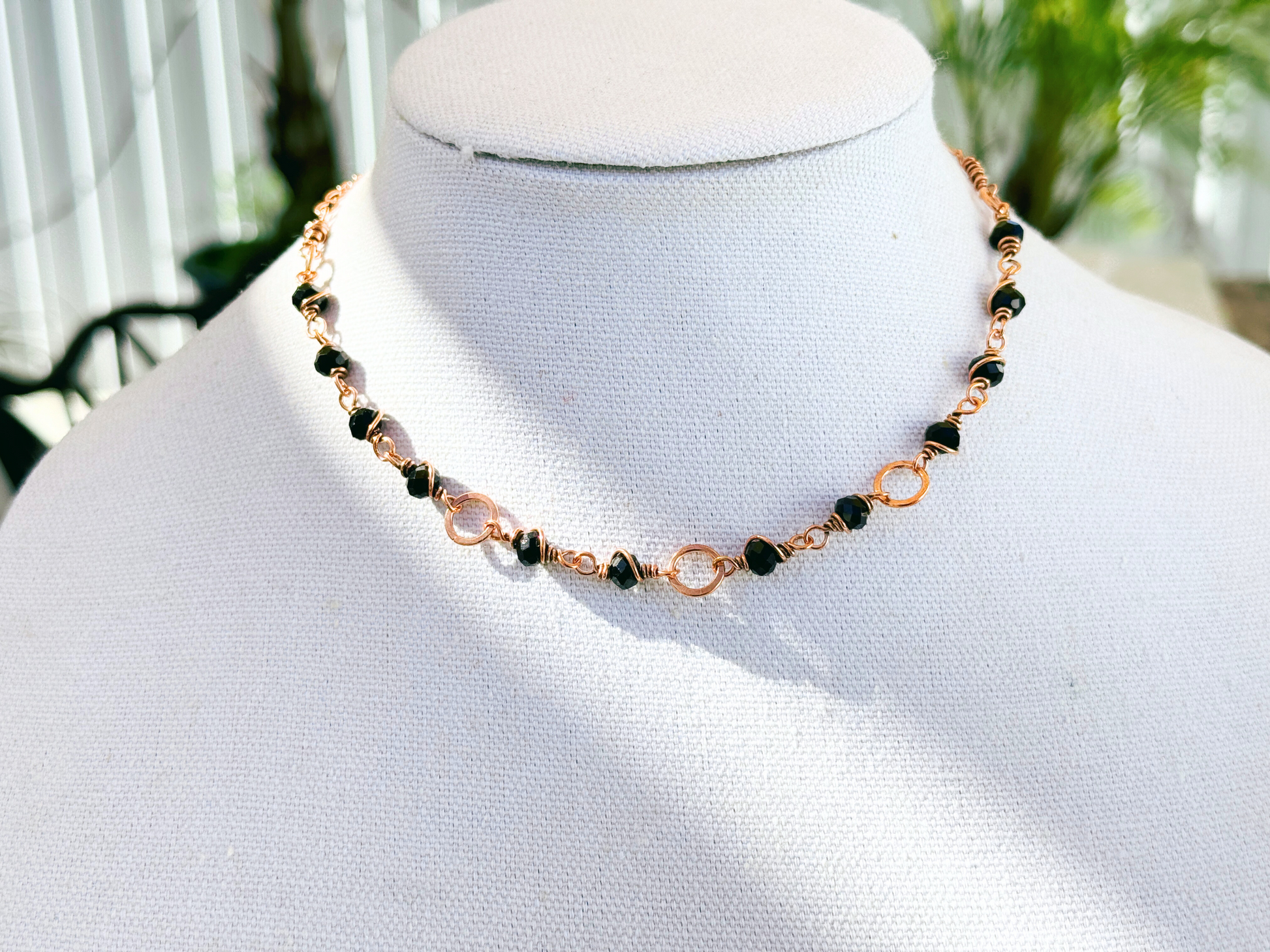 Faceted Black Choker