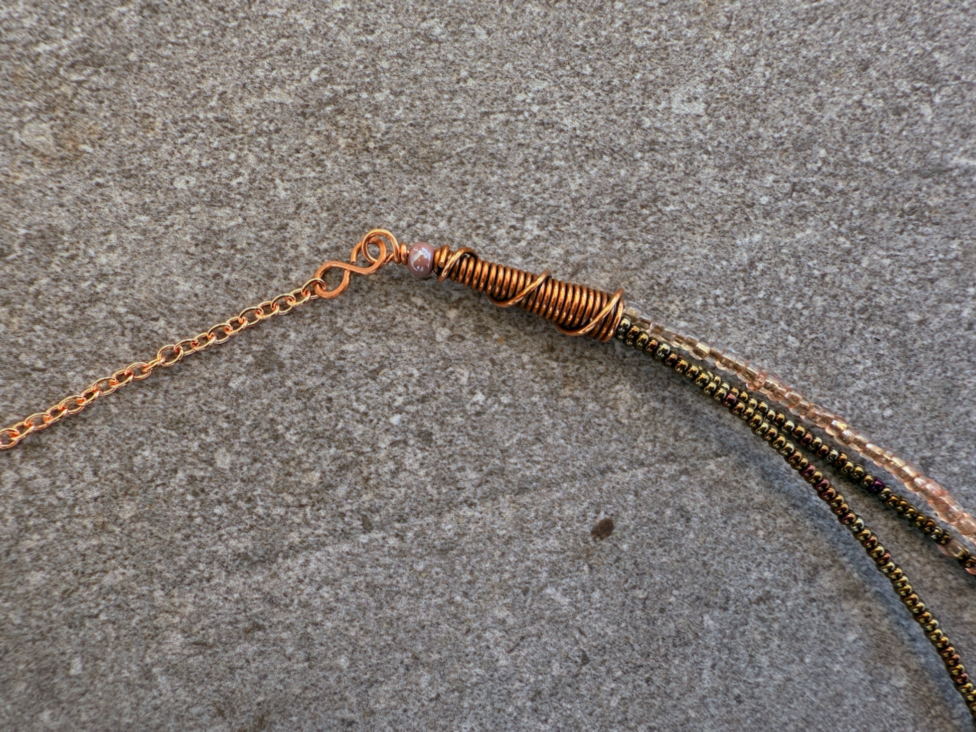 Purple Multi Strand Beaded Necklace