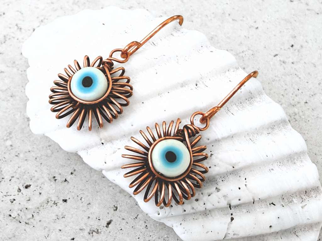 Evil Eye Dangle Earrings