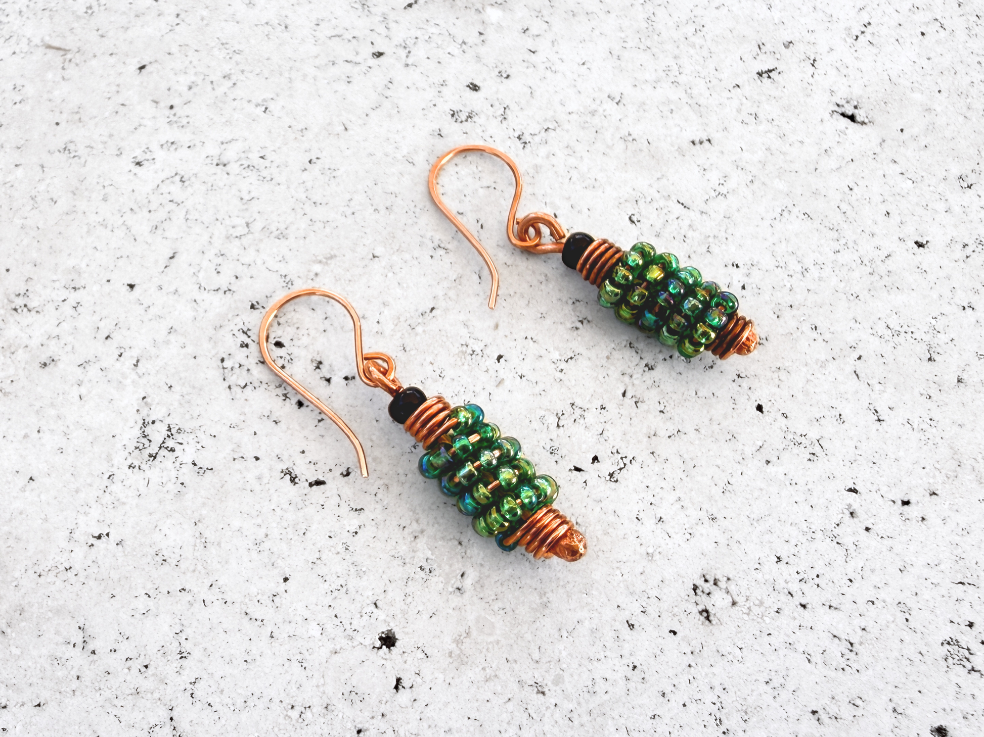 Beaded Spiral Dangles