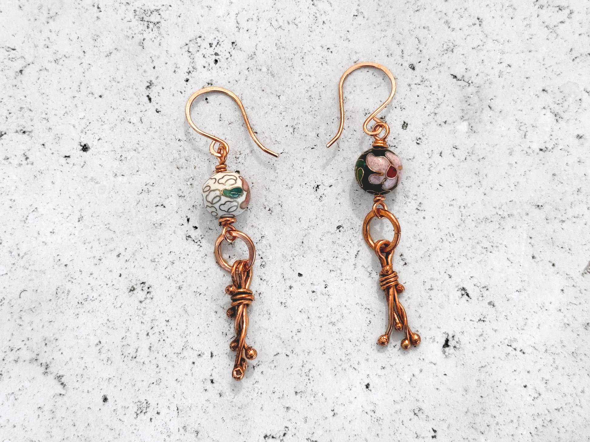 Cloisonne Enamel Copper Dangles