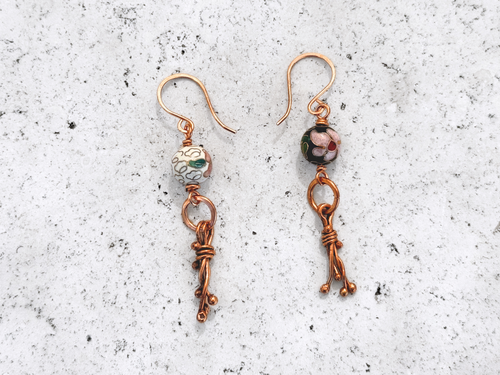 Cloisonne Enamel Copper Dangles
