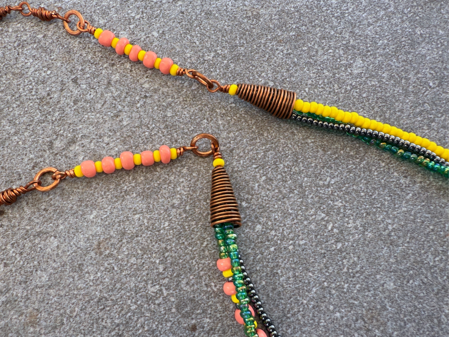 Parrot Multi Strand Beaded Necklace