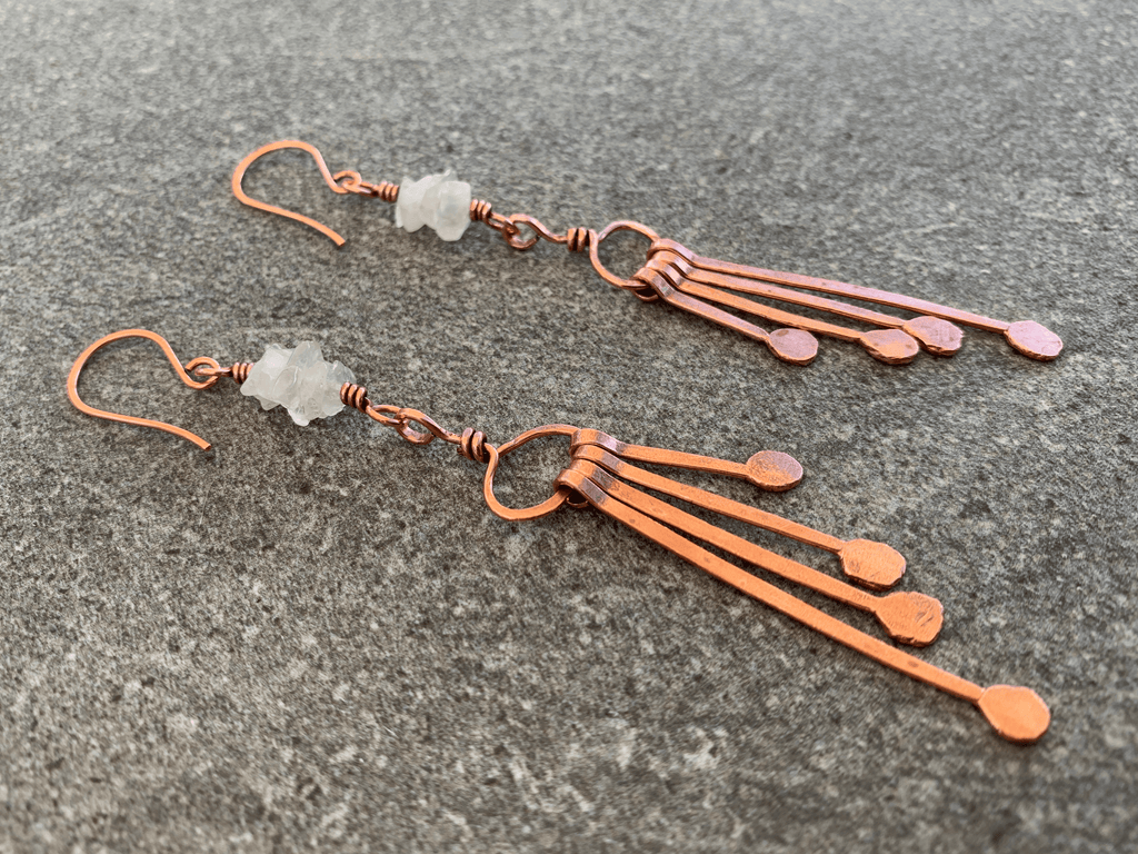 Rose Quartz Dangle Earrings