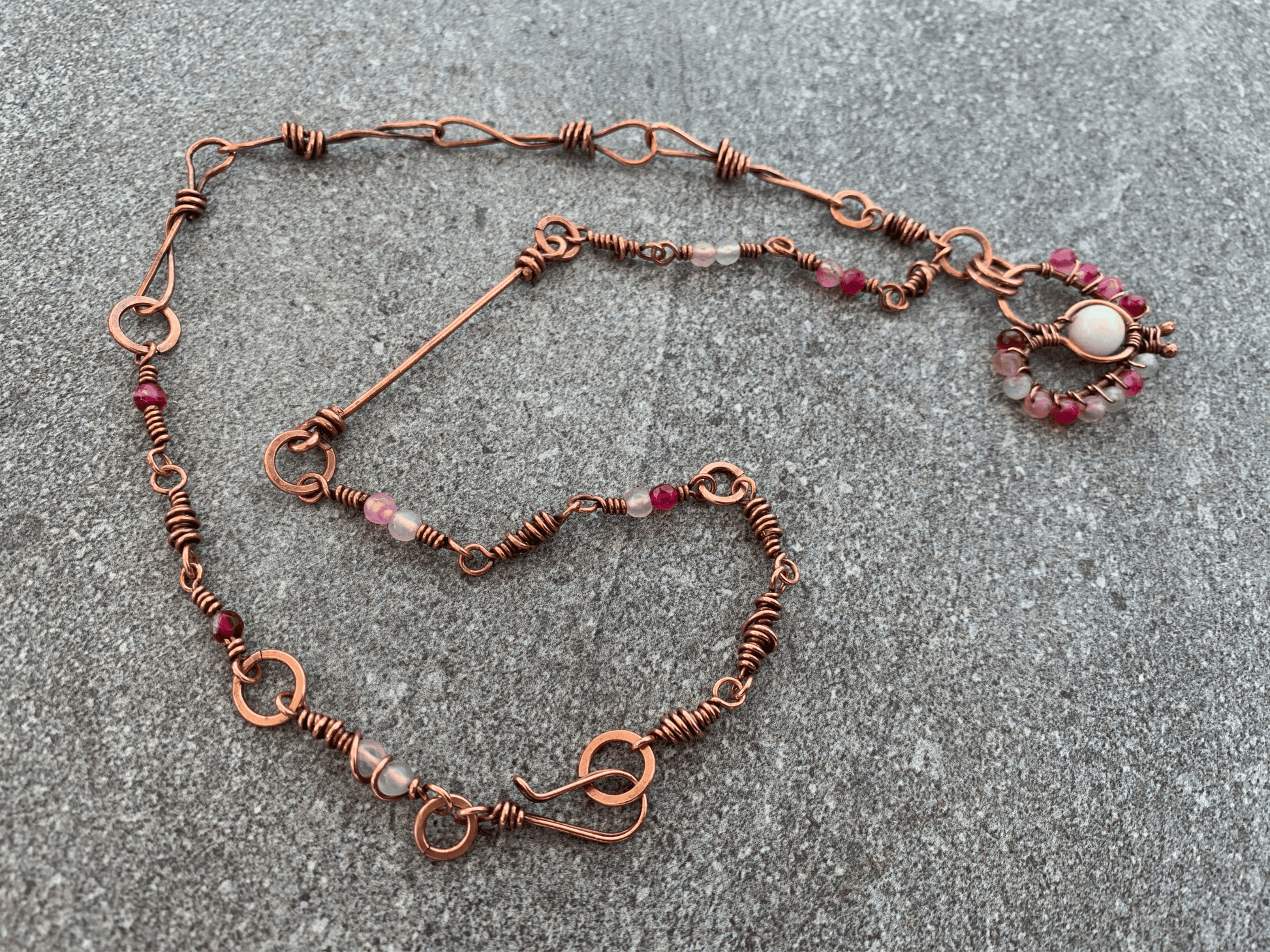 Eros Pink Pendant Necklace