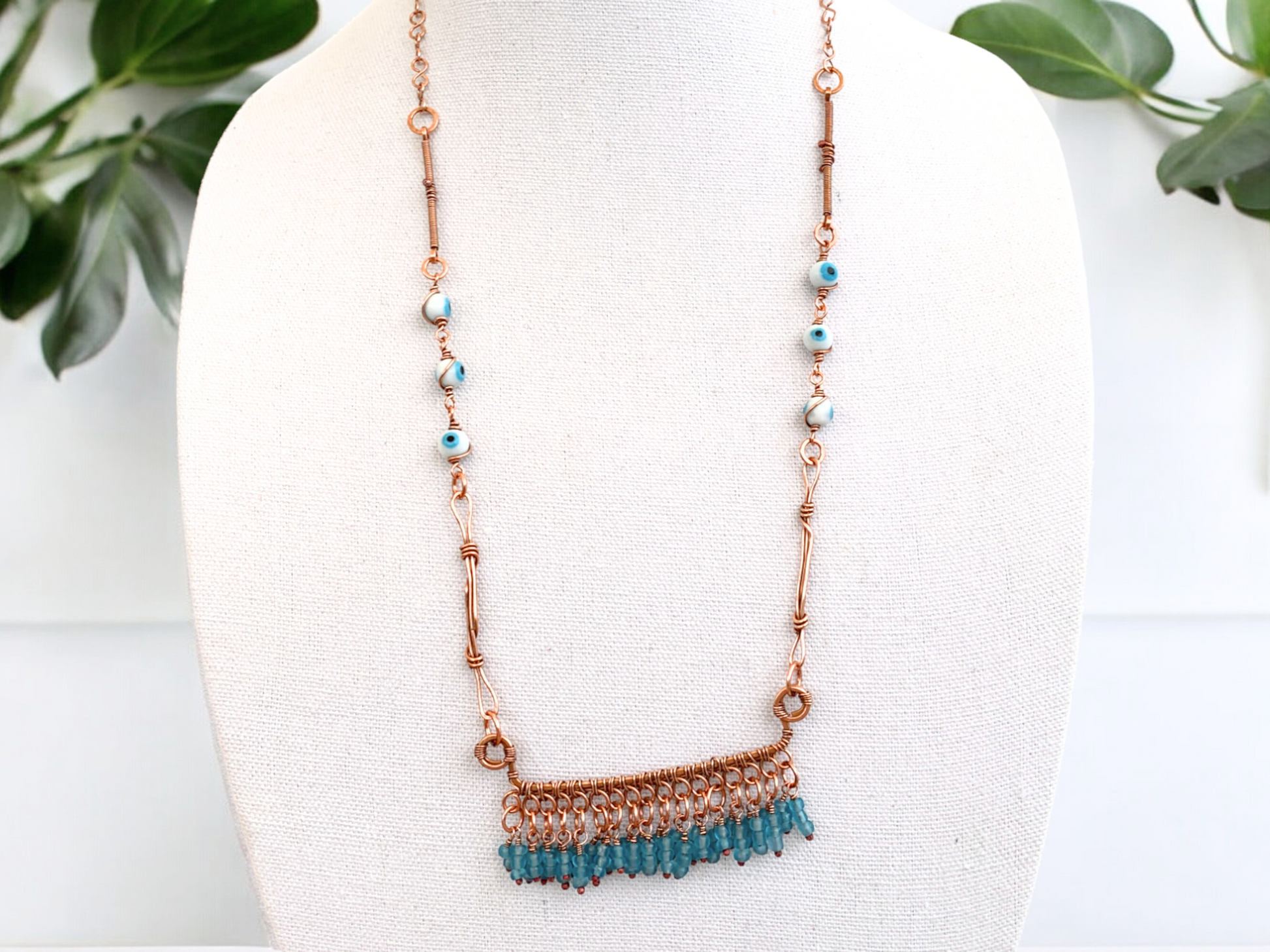Evil Eye Fringe Necklace