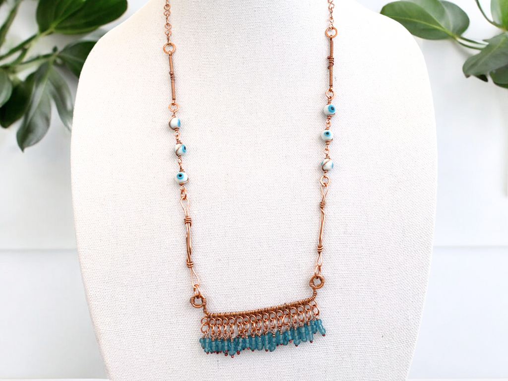 Evil Eye Fringe Necklace