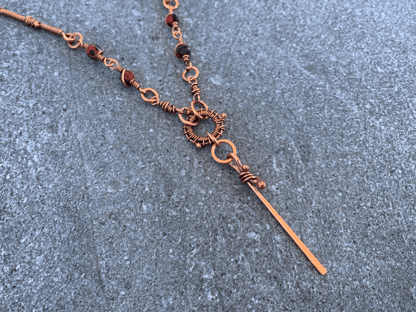 Crimson Ankh Necklace