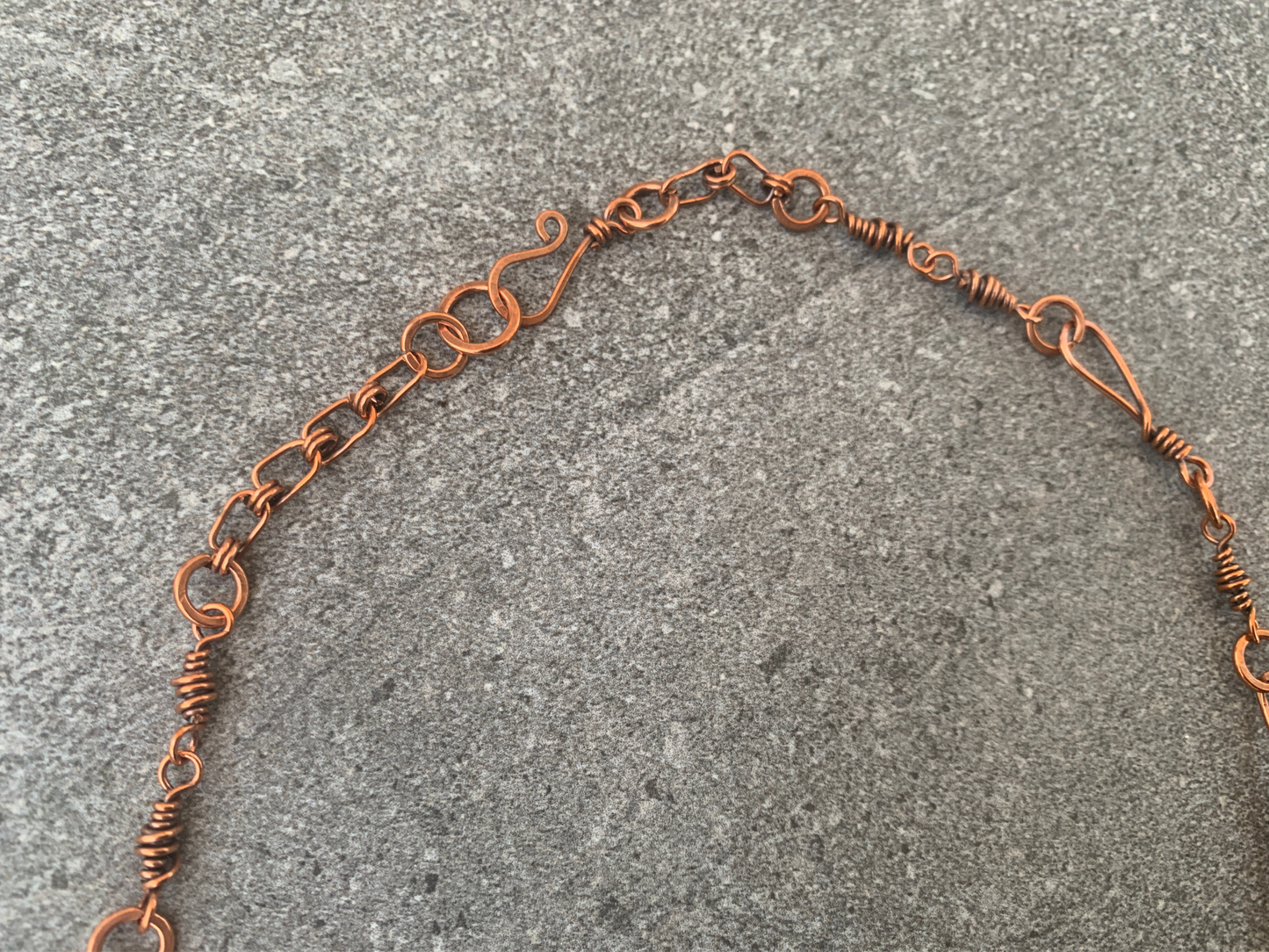 Coral Crescent Fringe Necklace