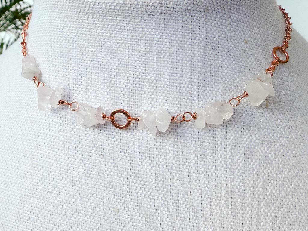 Rose Quartz Choker