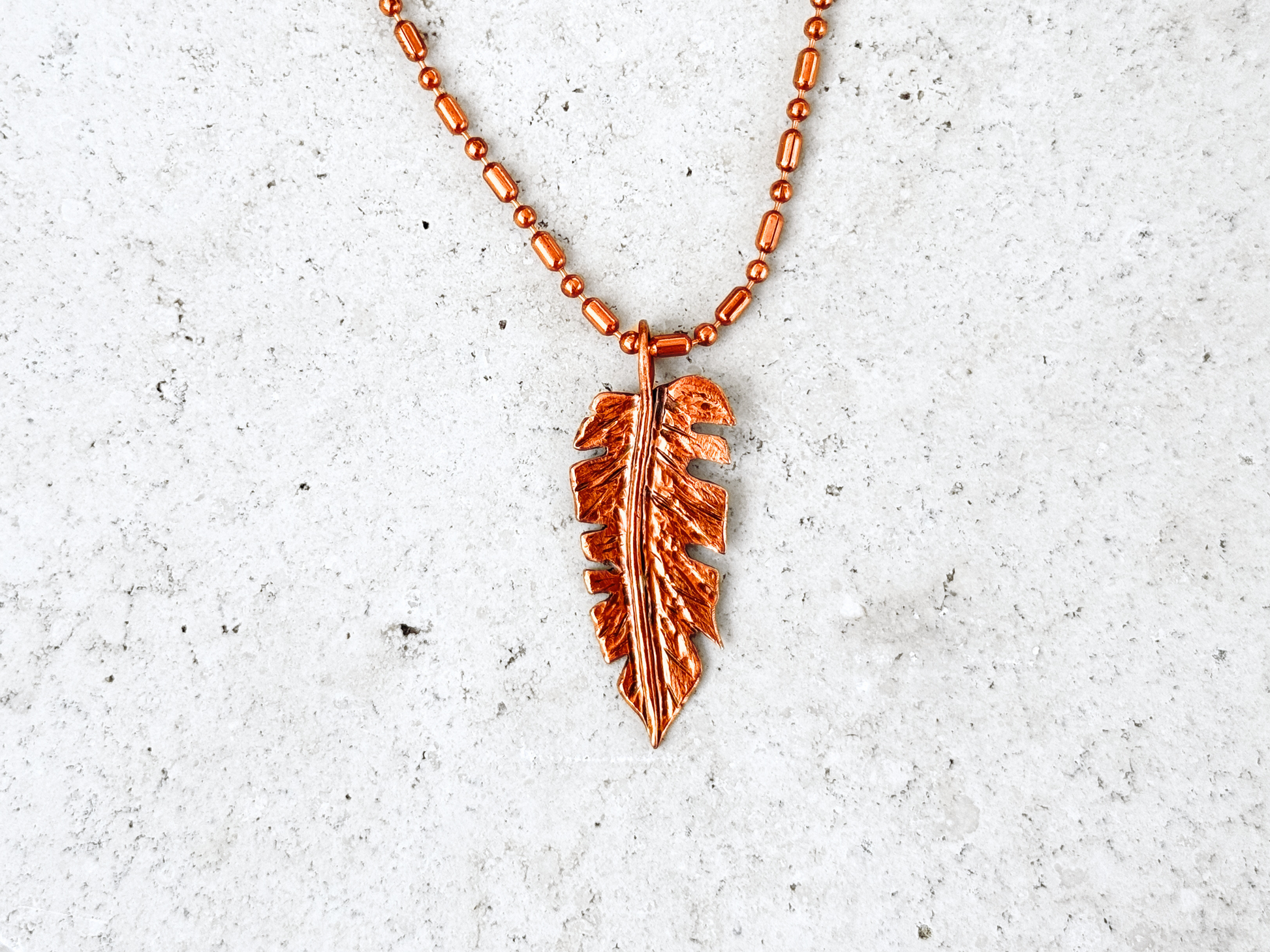 Banana Palm Pendant Necklace