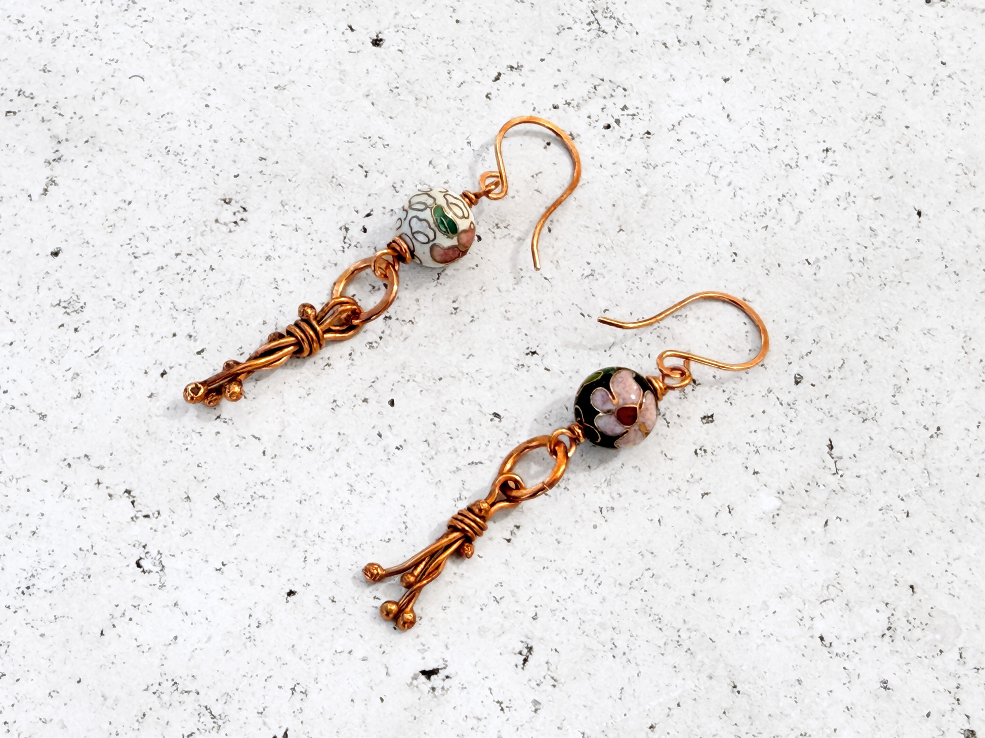 Cloisonne Enamel Copper Dangles