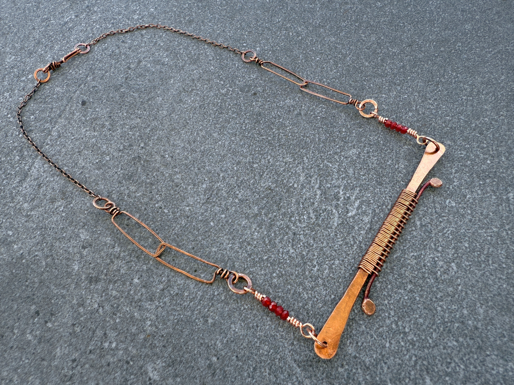 Cherry Bar Pendant Necklace