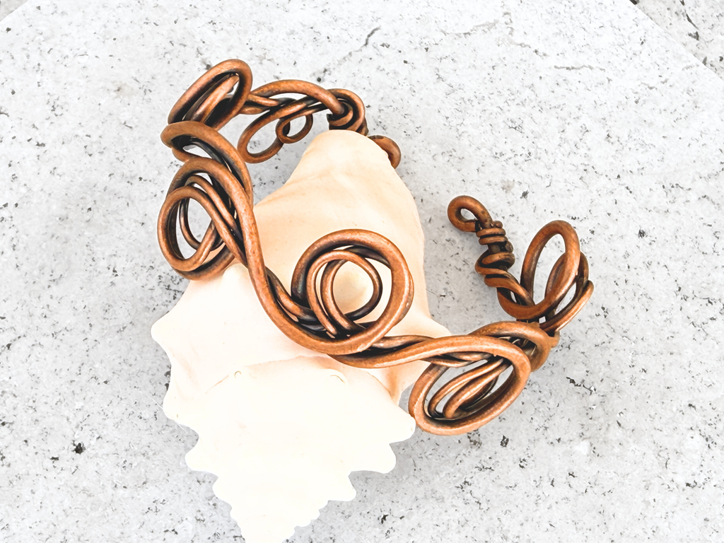 Wave Scroll Cuff Bracelet