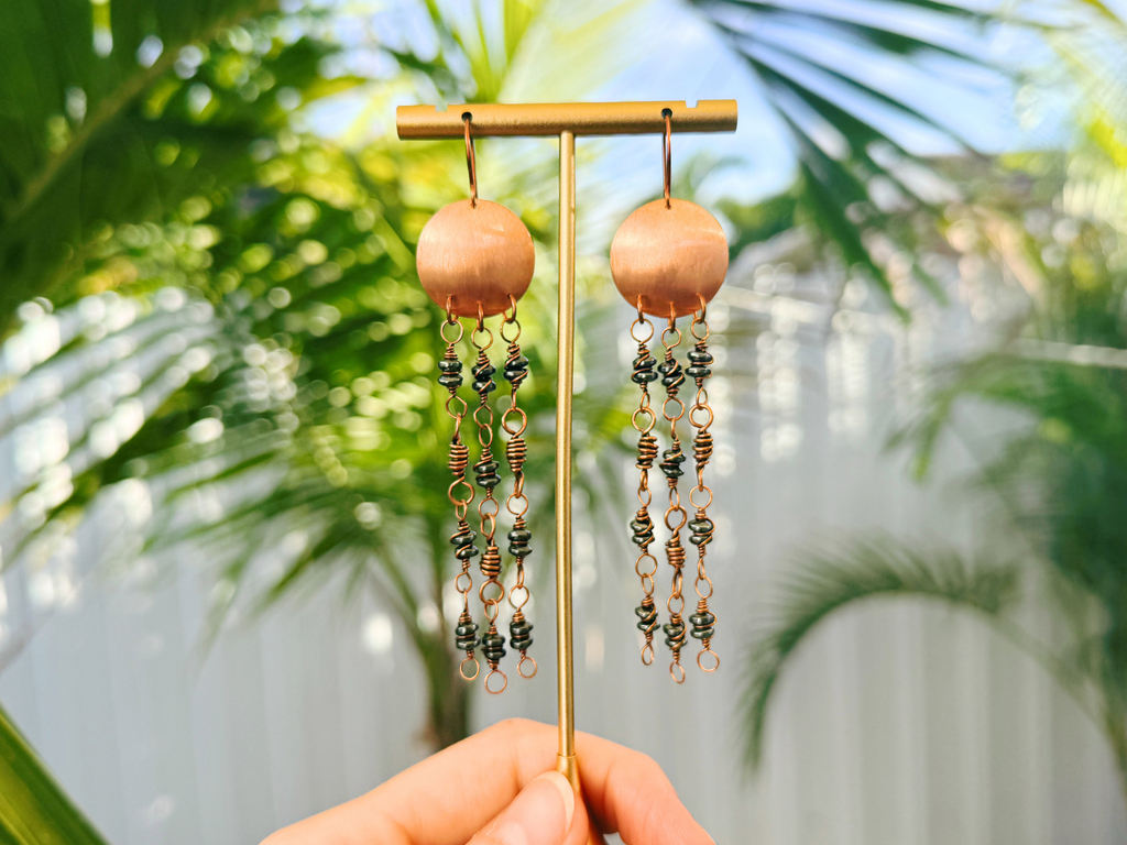 Hematite Disc Dangles