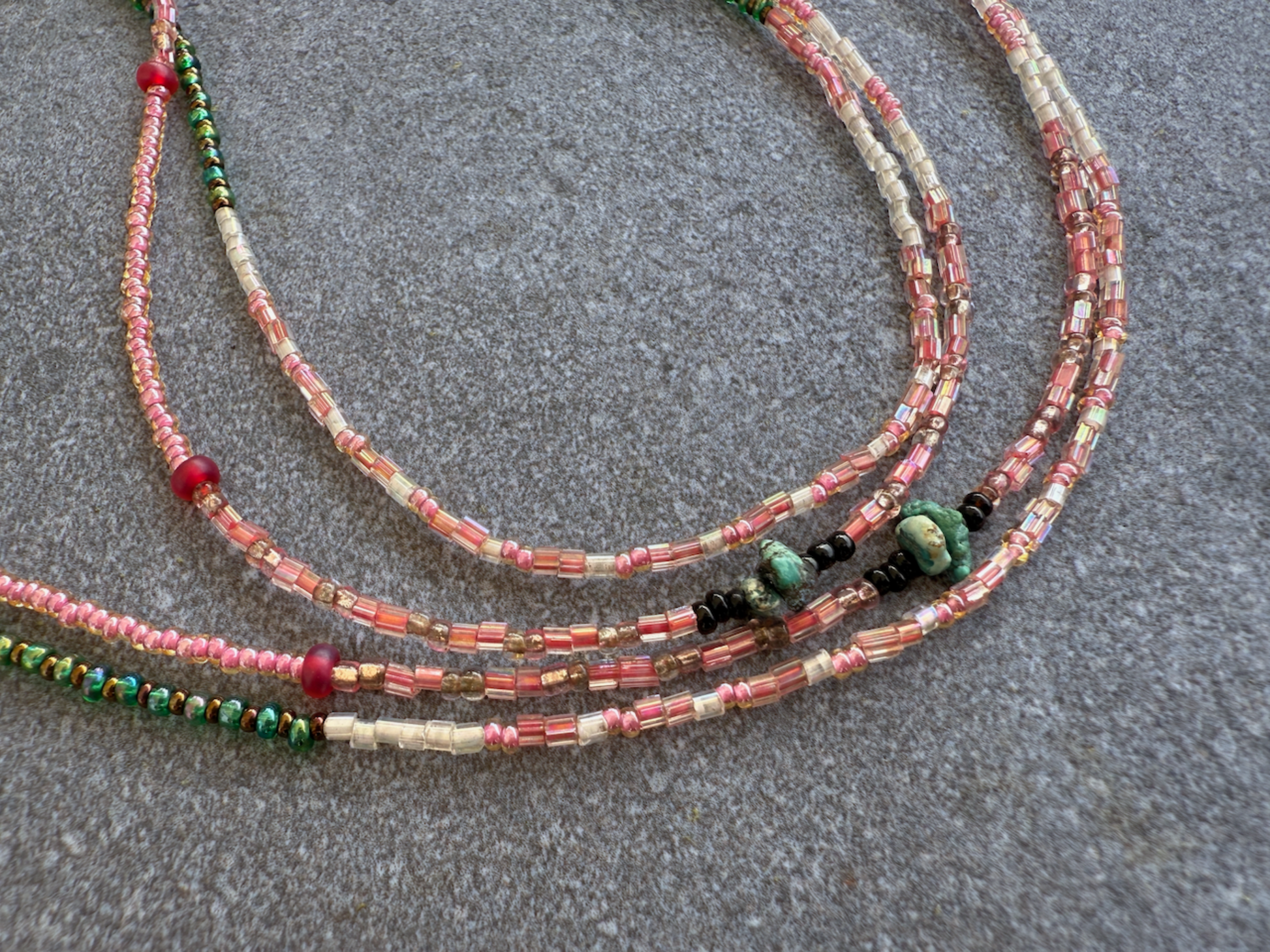 Flamingo Multi Strand Necklace