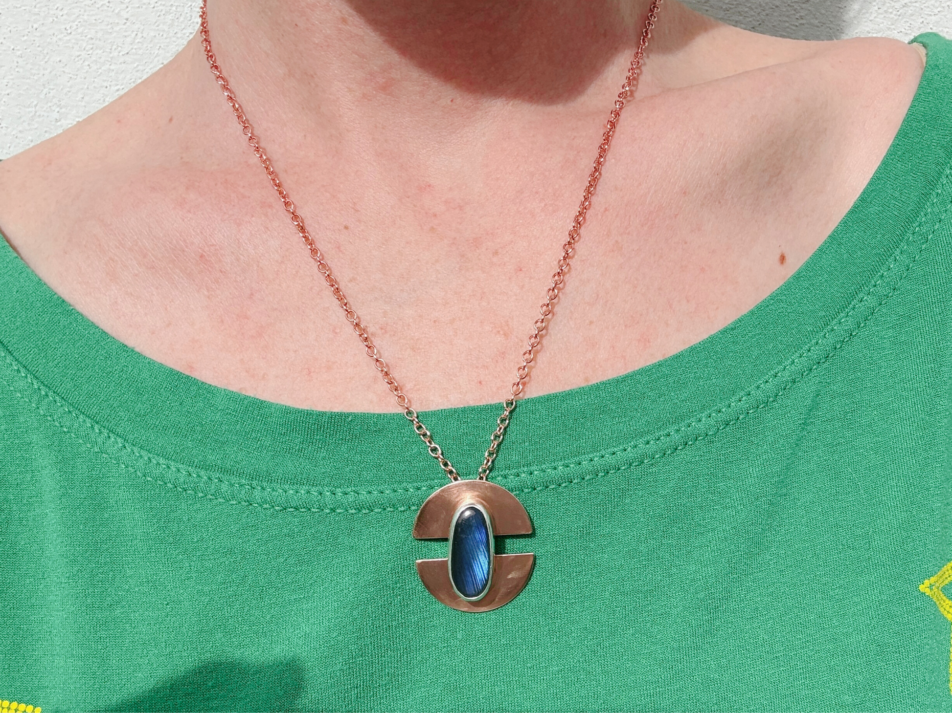 Oval Labradorite Pendant Necklace
