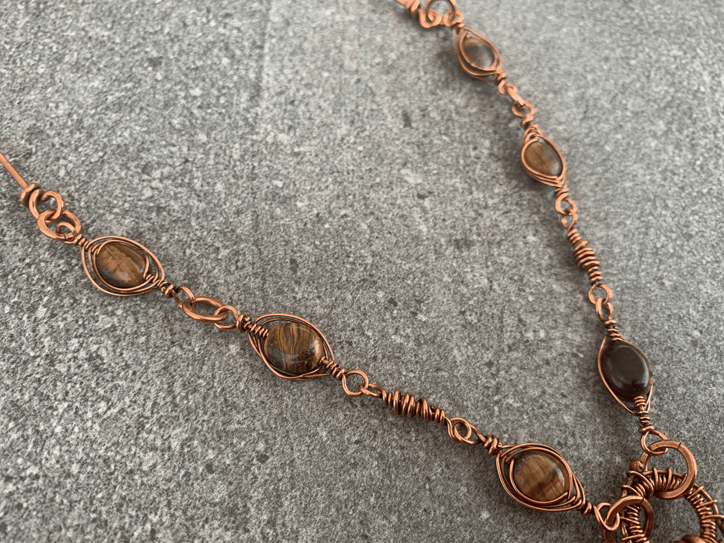 Tiger Eye Statement Necklace