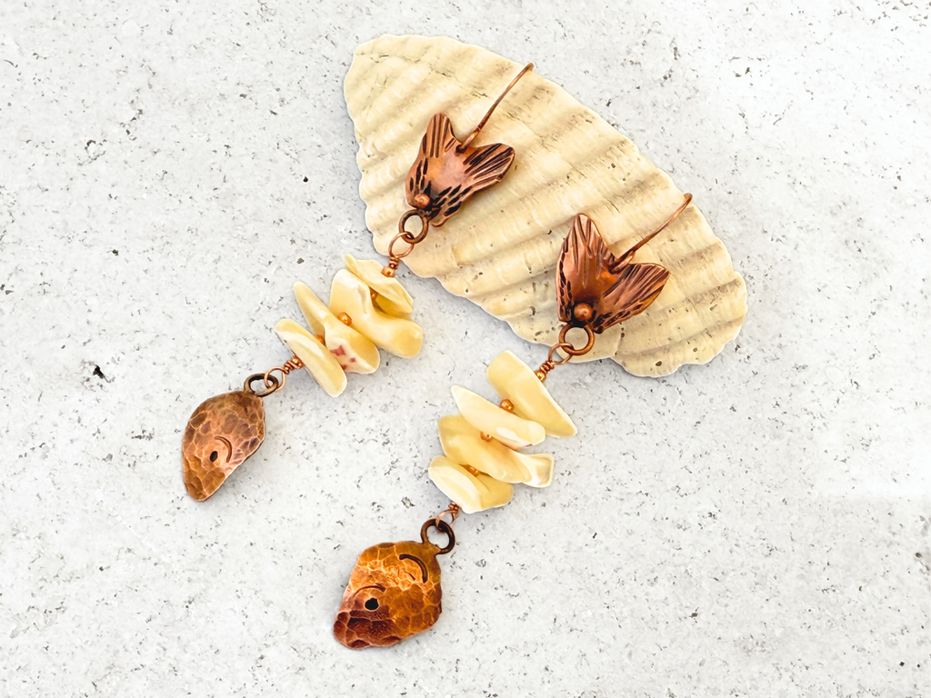 Abalone Fish Earrings