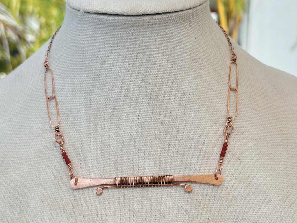 Cherry Bar Pendant Necklace