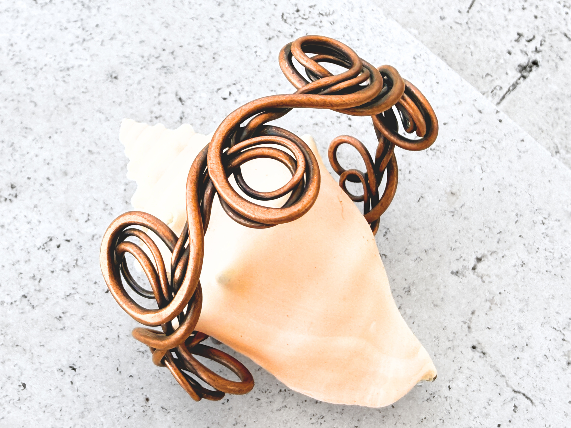 Wave Scroll Cuff Bracelet