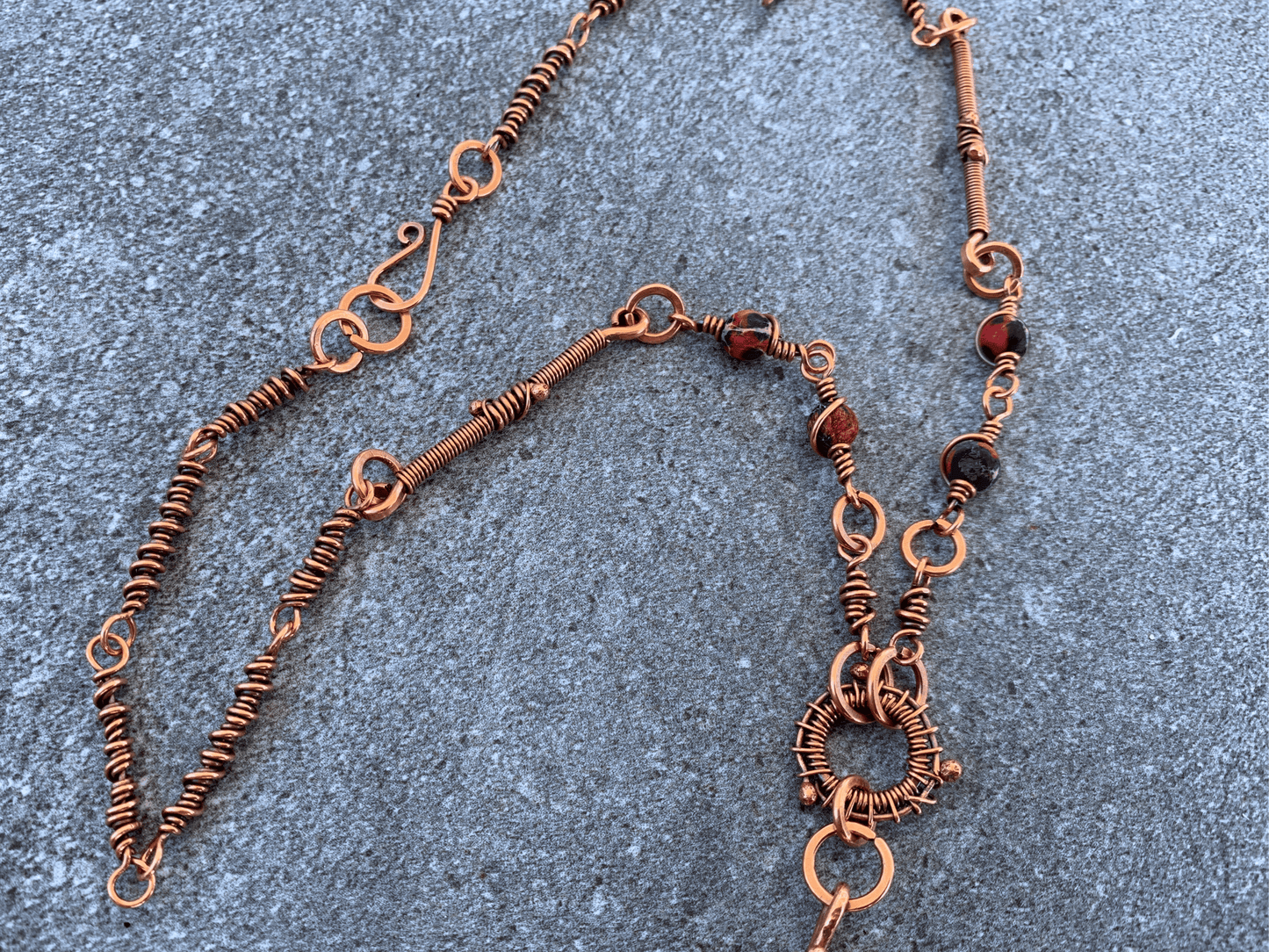 Crimson Ankh Necklace