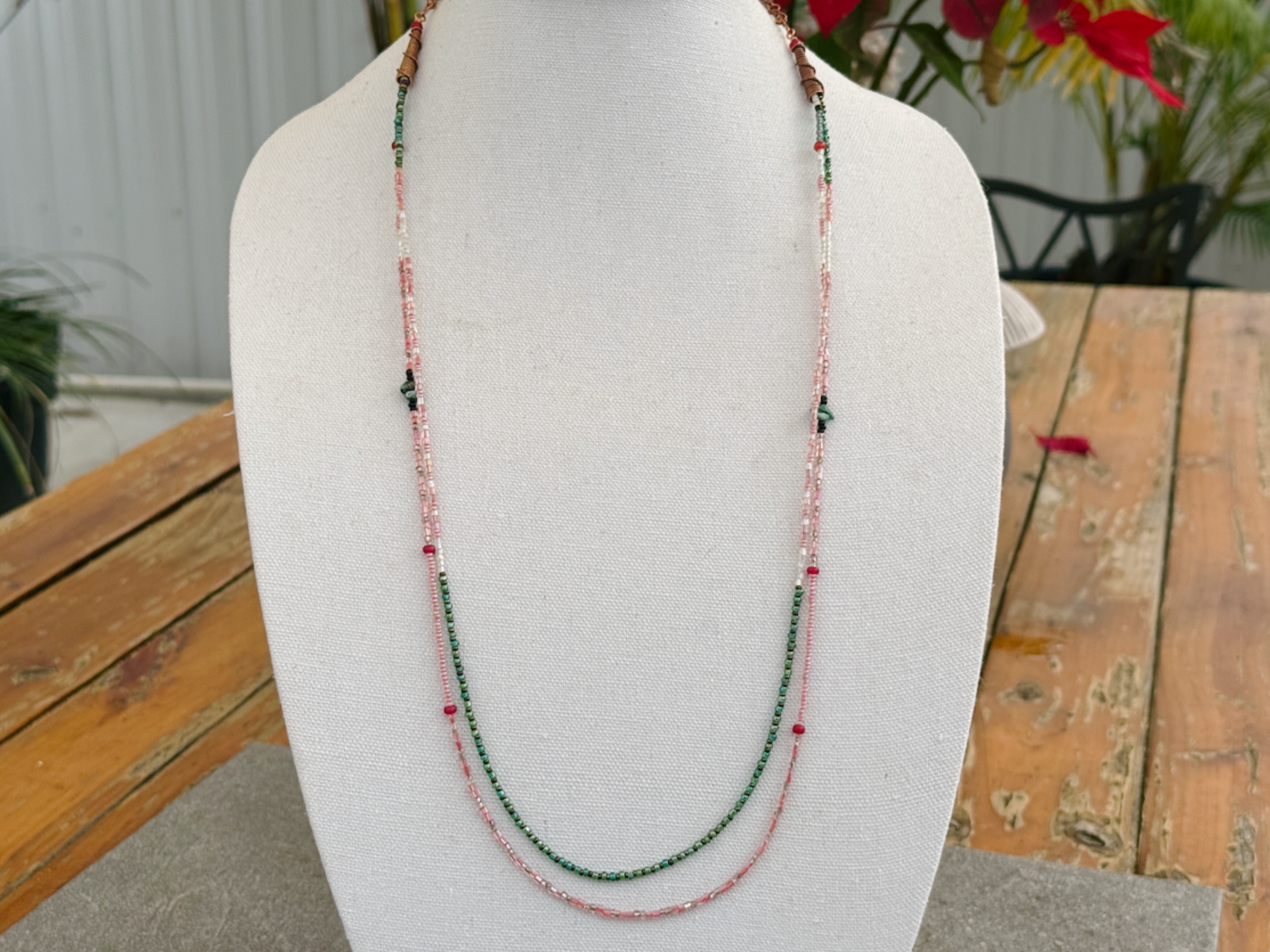 Flamingo Multi Strand Necklace
