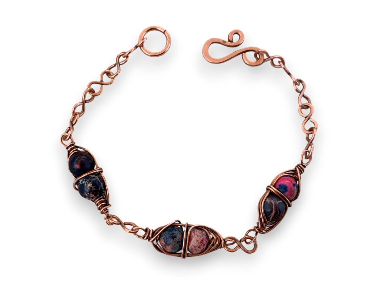 Crimson Pea Pod Bracelet