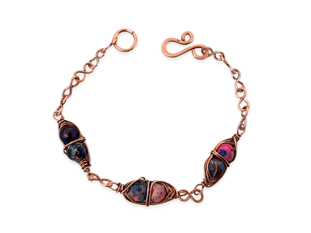 Crimson Pea Pod Bracelet