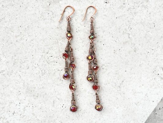 Red Sway Earrings