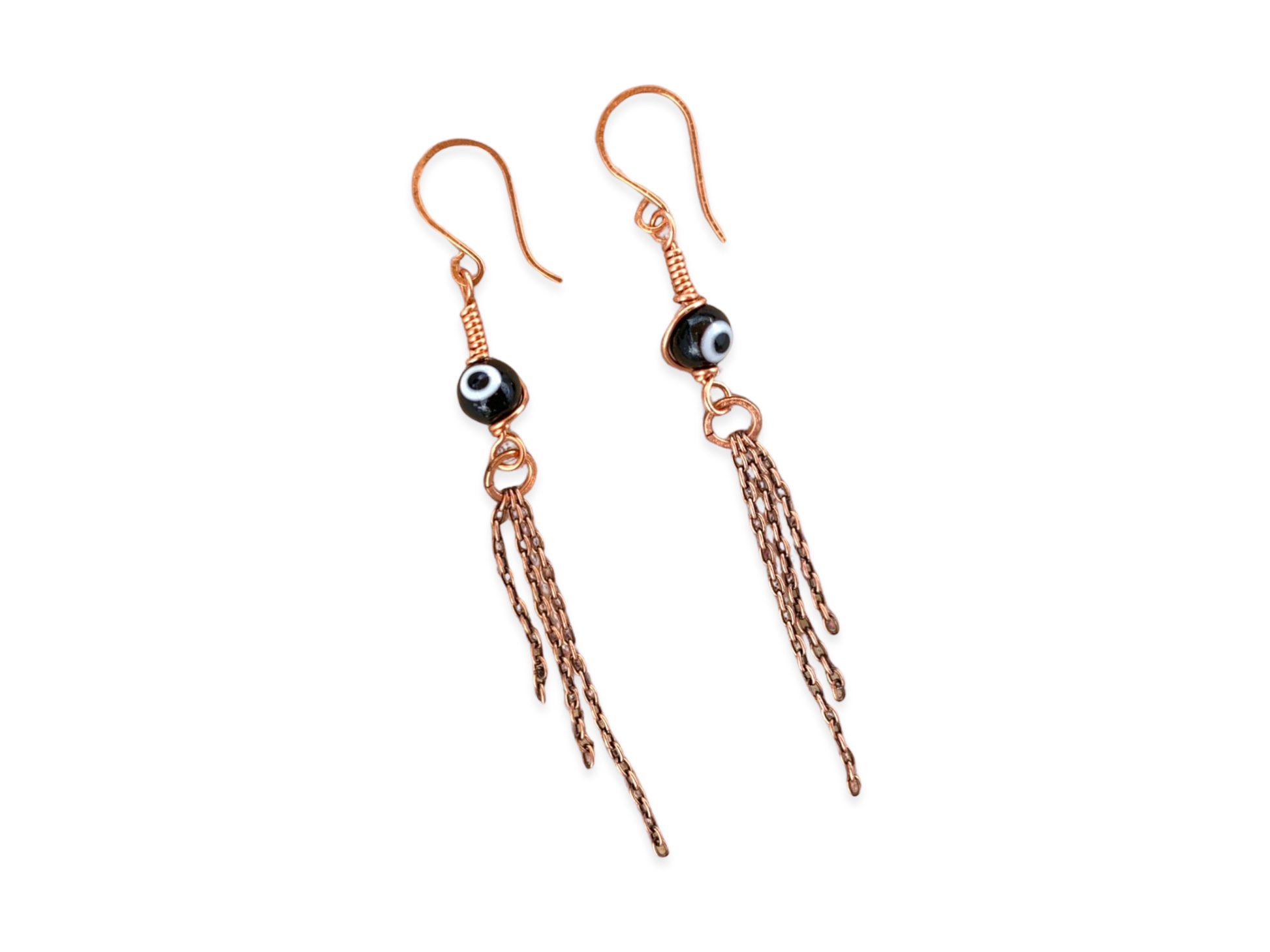 Evil Eye Fringe Earrings