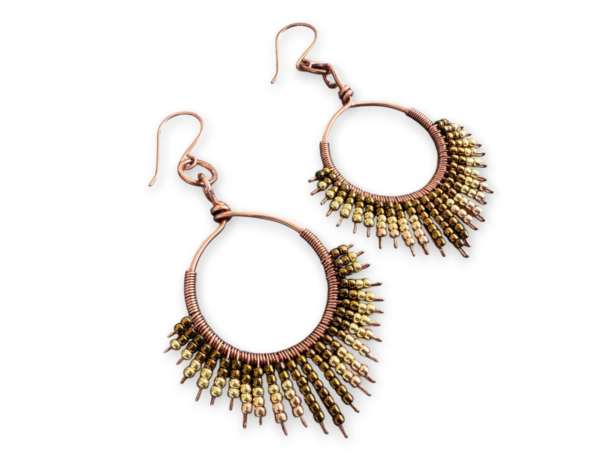 Gold Dust Beaded Earrings
