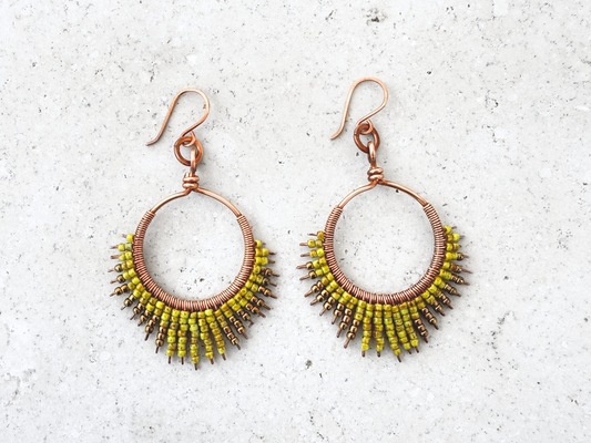 Chayote Beaded Earrings