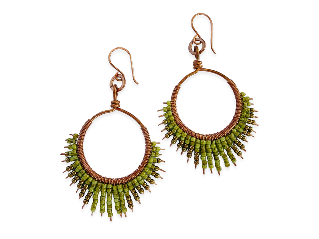 Chayote Beaded Earrings