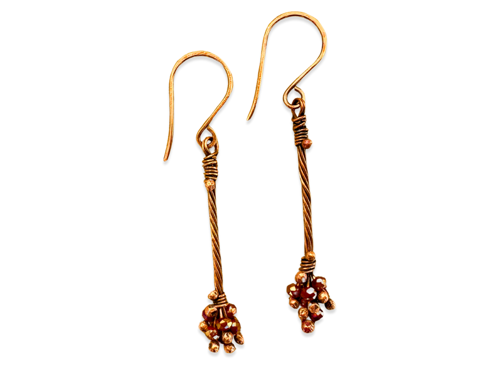 Red Crystal Berry Earrings