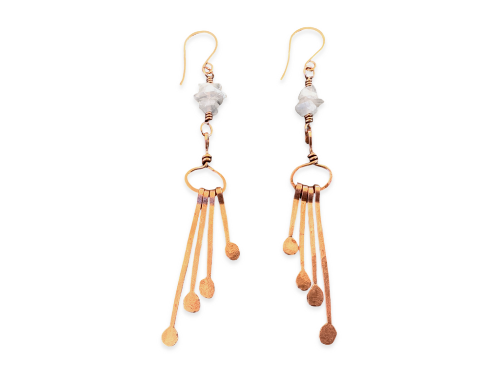 Rose Quartz Dangle Earrings